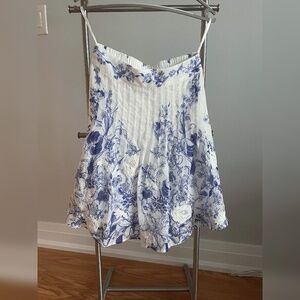 Ranna Gill Blue flora skirt Size XS